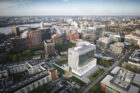 Aerial view of U.S. DOT John A. Volpe National Transportation Systems Center